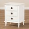 Baxton Studio Venezia French-Inspired Rustic Whitewash Wood 3-Drawer Nightstand 138-7698 - alternate 7